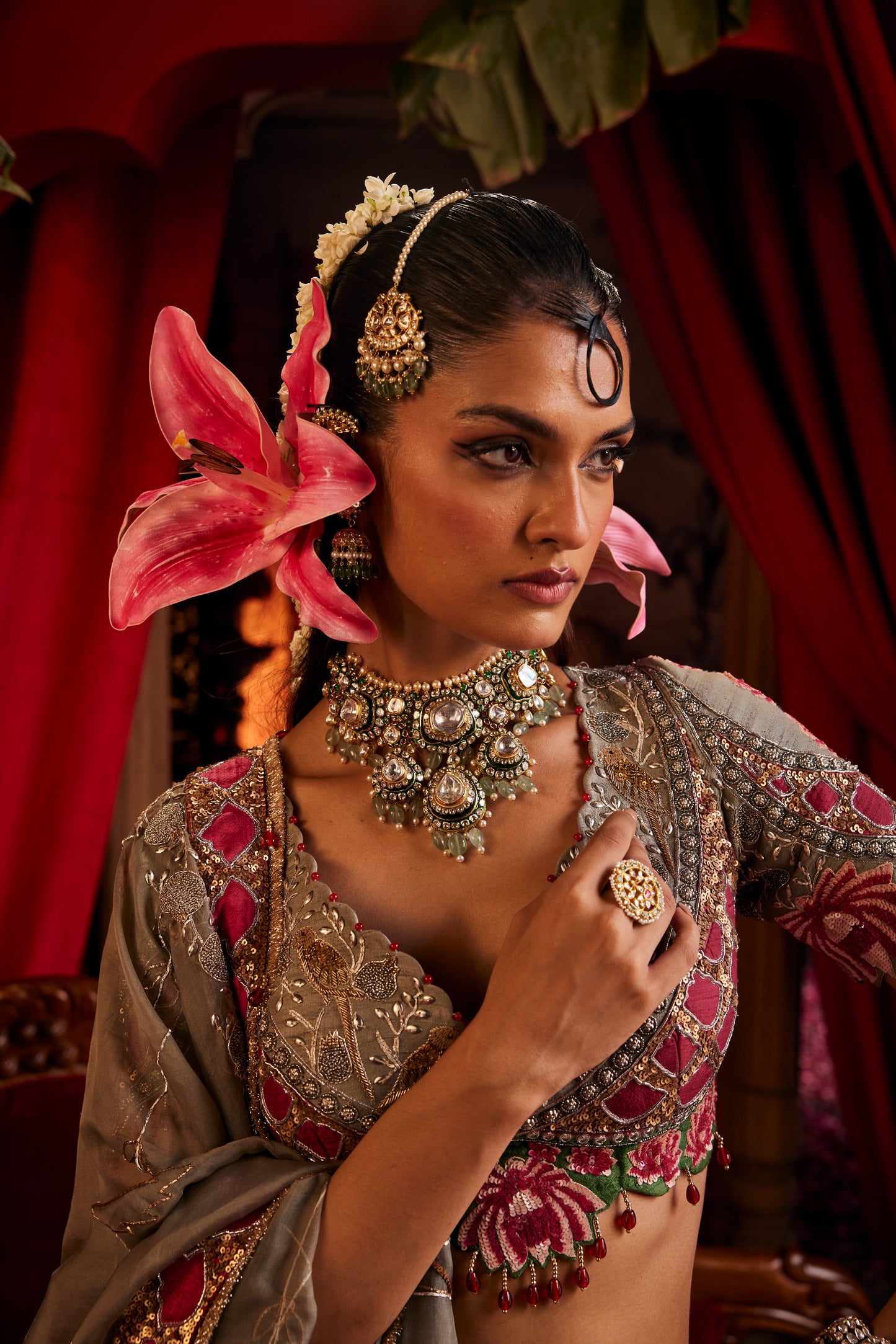 Rajeshwari polki necklace