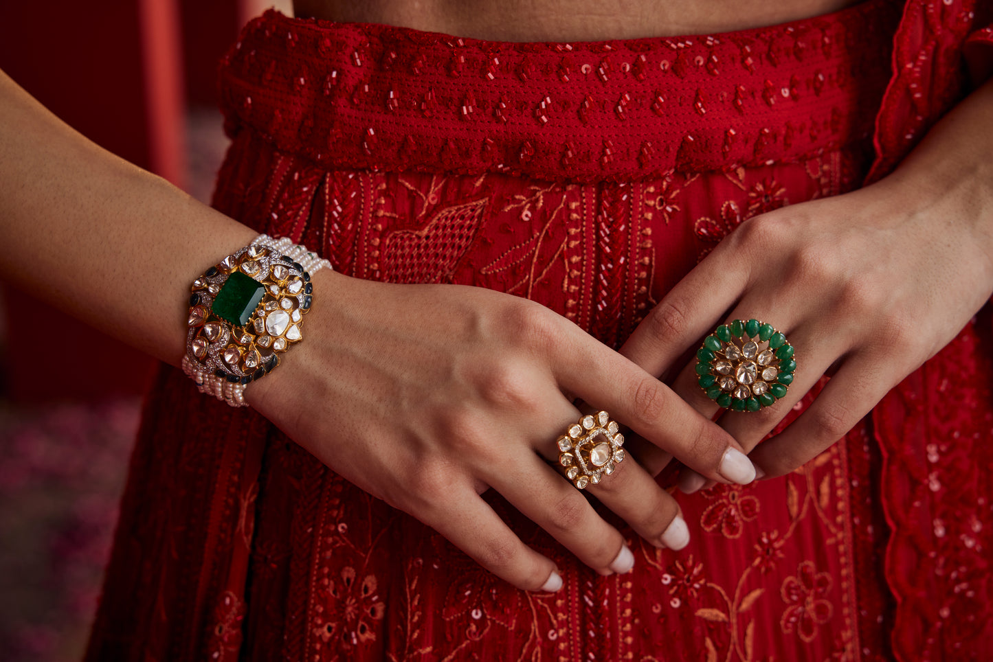 Emeralda polki bracelet