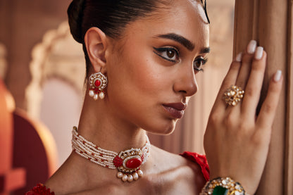 Dhwani corel earrings