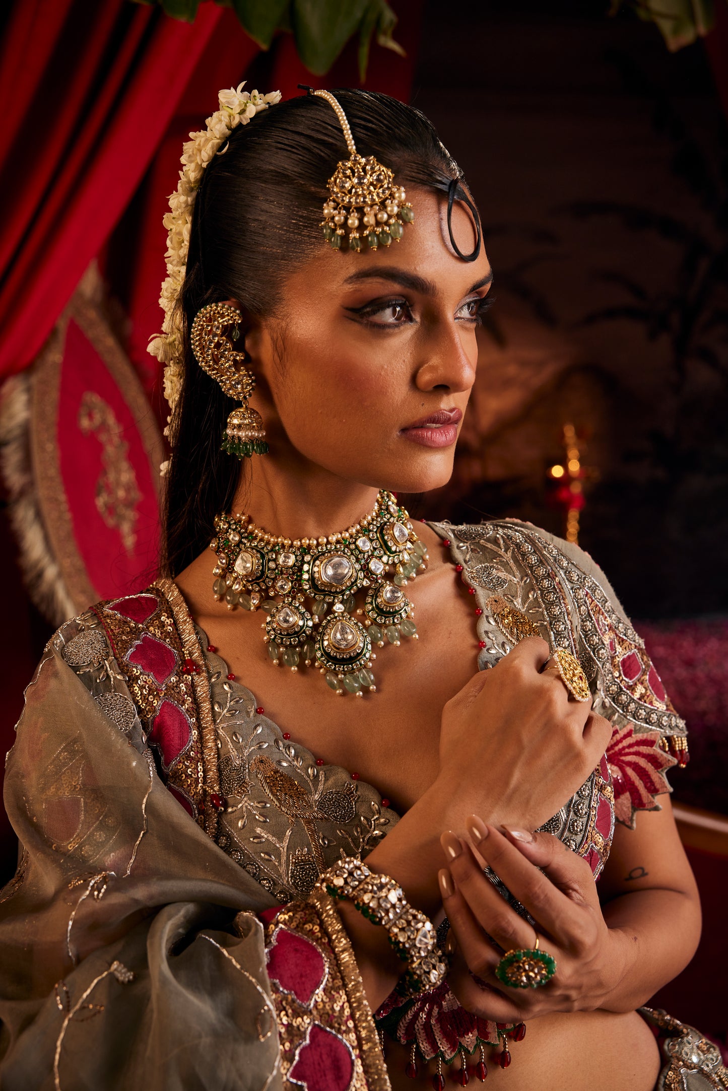 Rajeshwari polki necklace