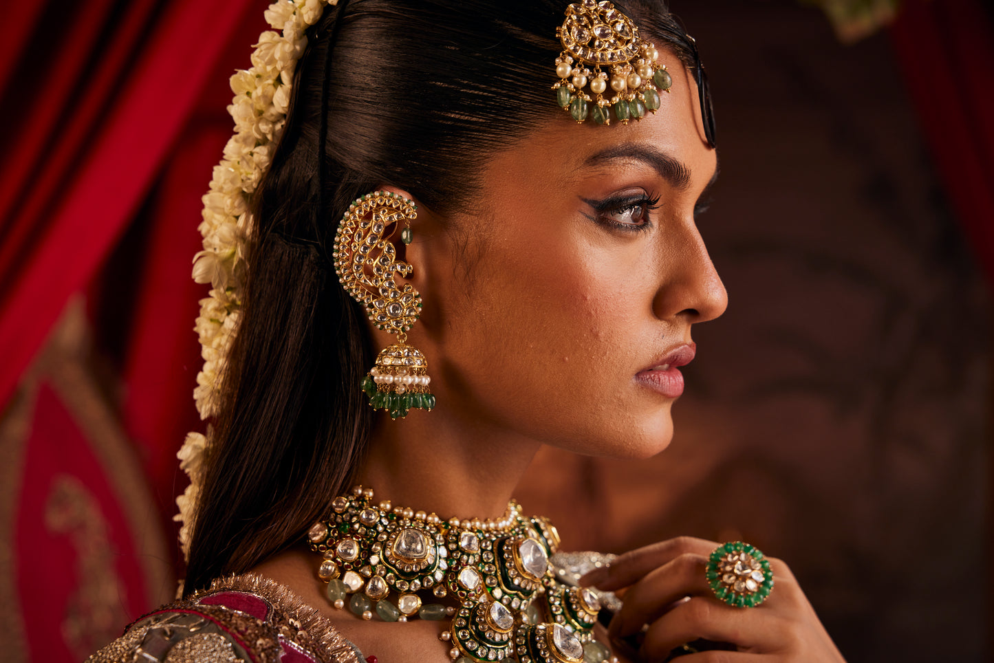 Tarang gold earrings