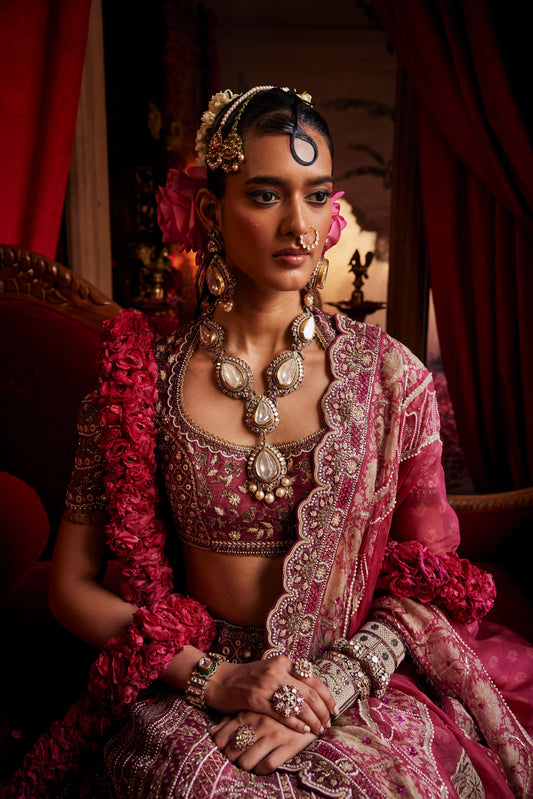 Gulbhaar Big Polki Necklace - Diamond jewellery