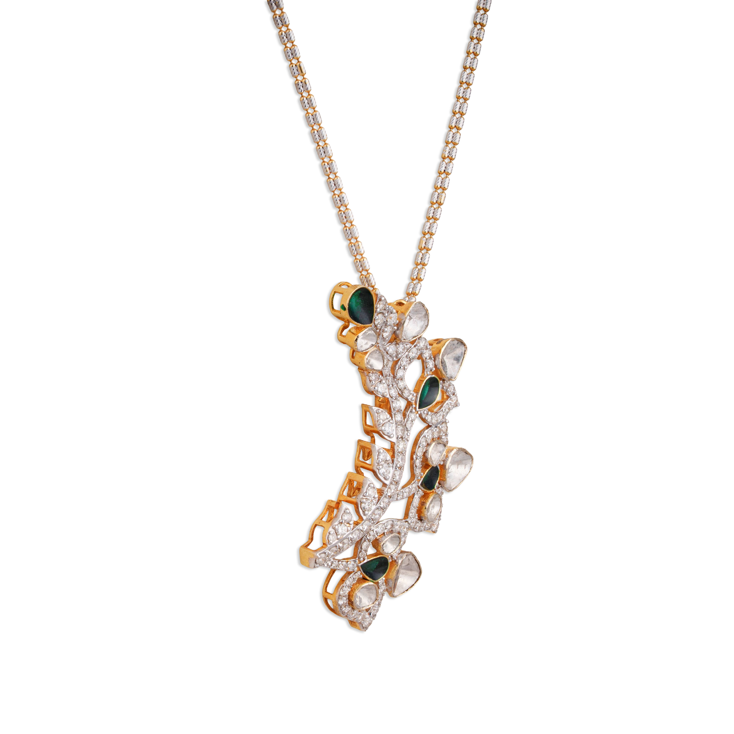Kanwarika Chain Polki Pendant - Polki jewellery in Rajasthan.