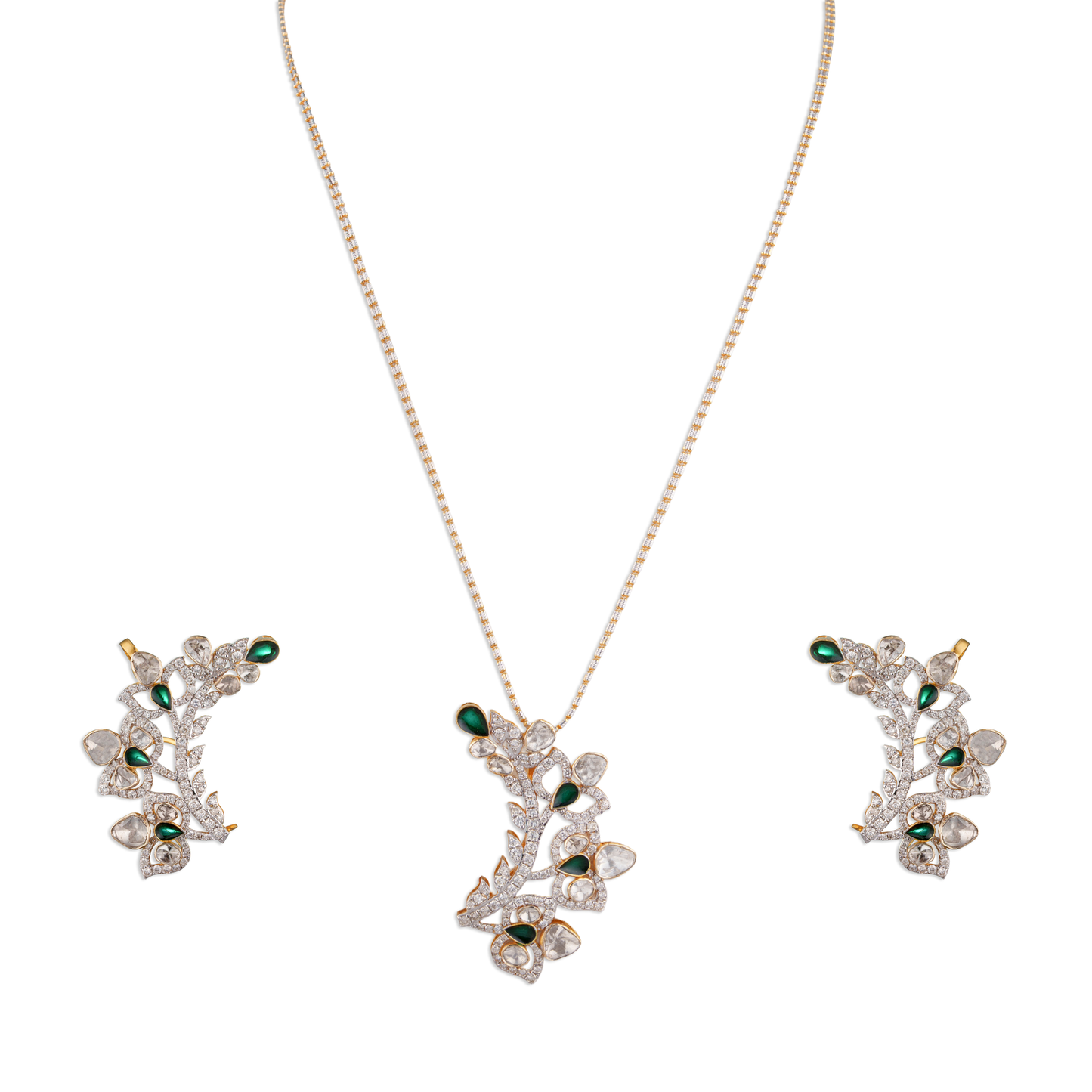 Kanwarika Chain Polki Pendant - Polki jewellery in Rajasthan.