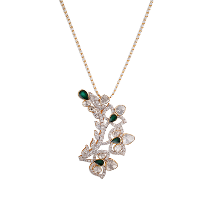 Kanwarika Chain Polki Pendant - Polki jewellery in Rajasthan.
