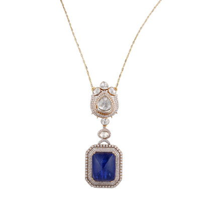 Kunwariya Polki Chain Pendant - Polki Diamond Jewellery