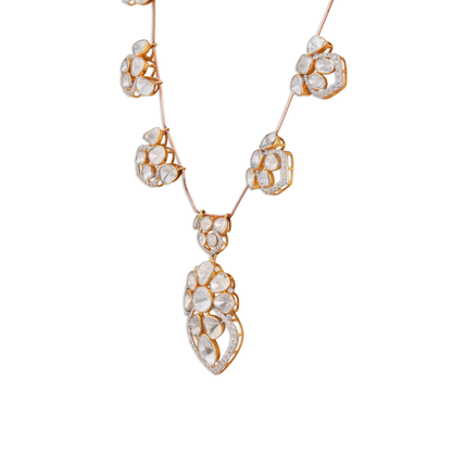 Maya Polki Pendant is a luxurious expression of traditional Indian fine jewellery