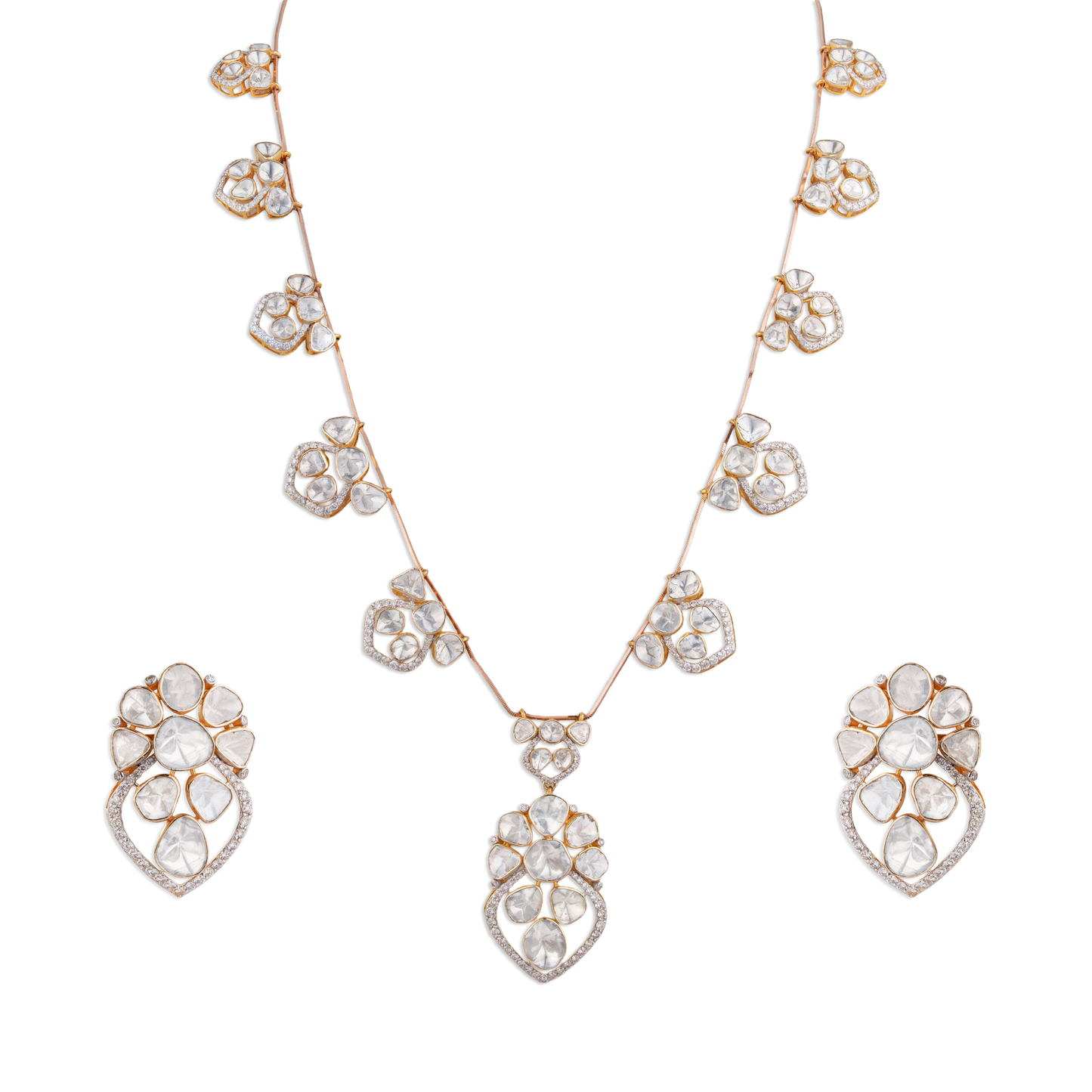 Maya Polki Pendant is a luxurious expression of traditional Indian fine jewellery