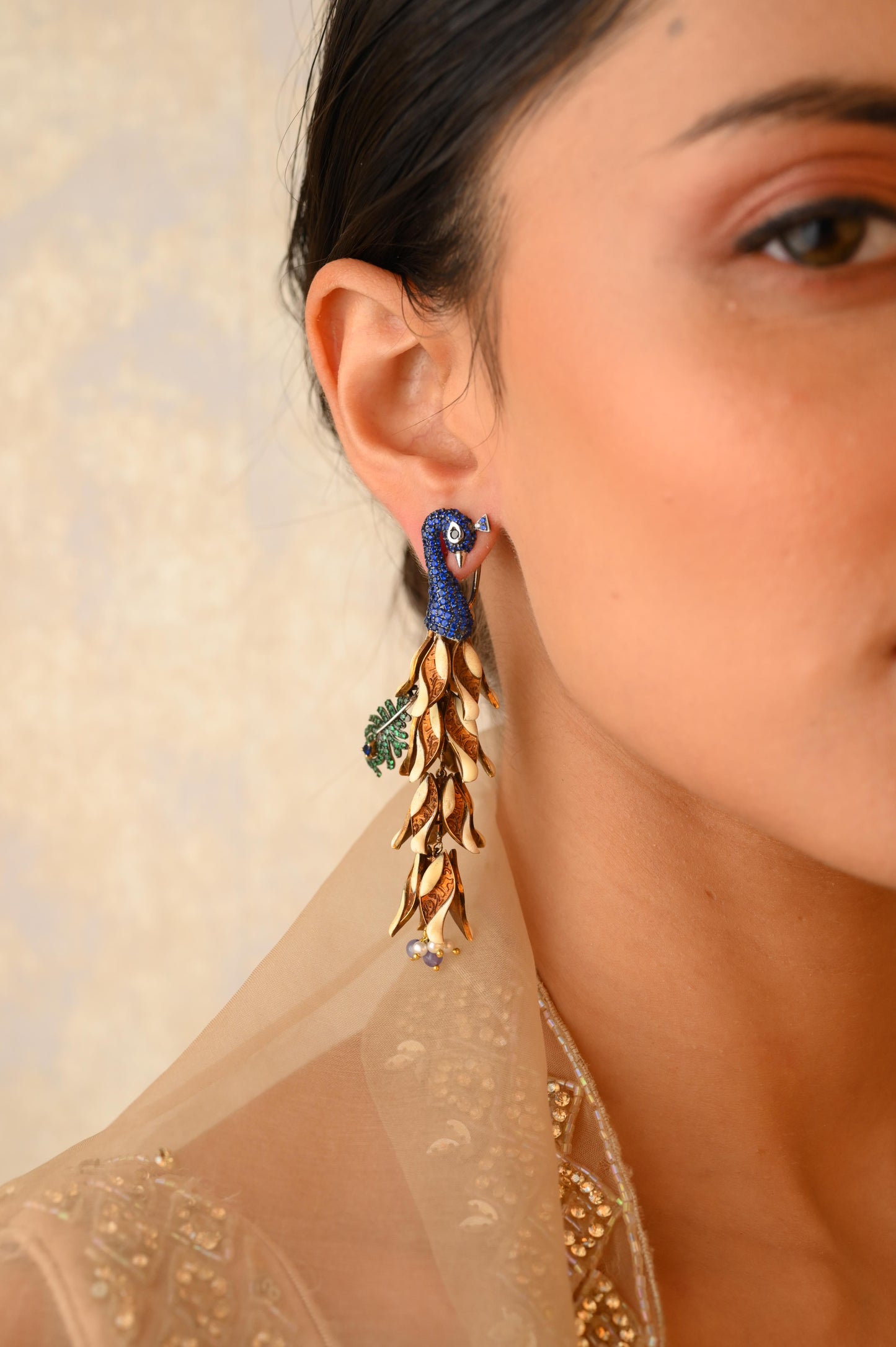 The Beauty of Peacock (Earrings)