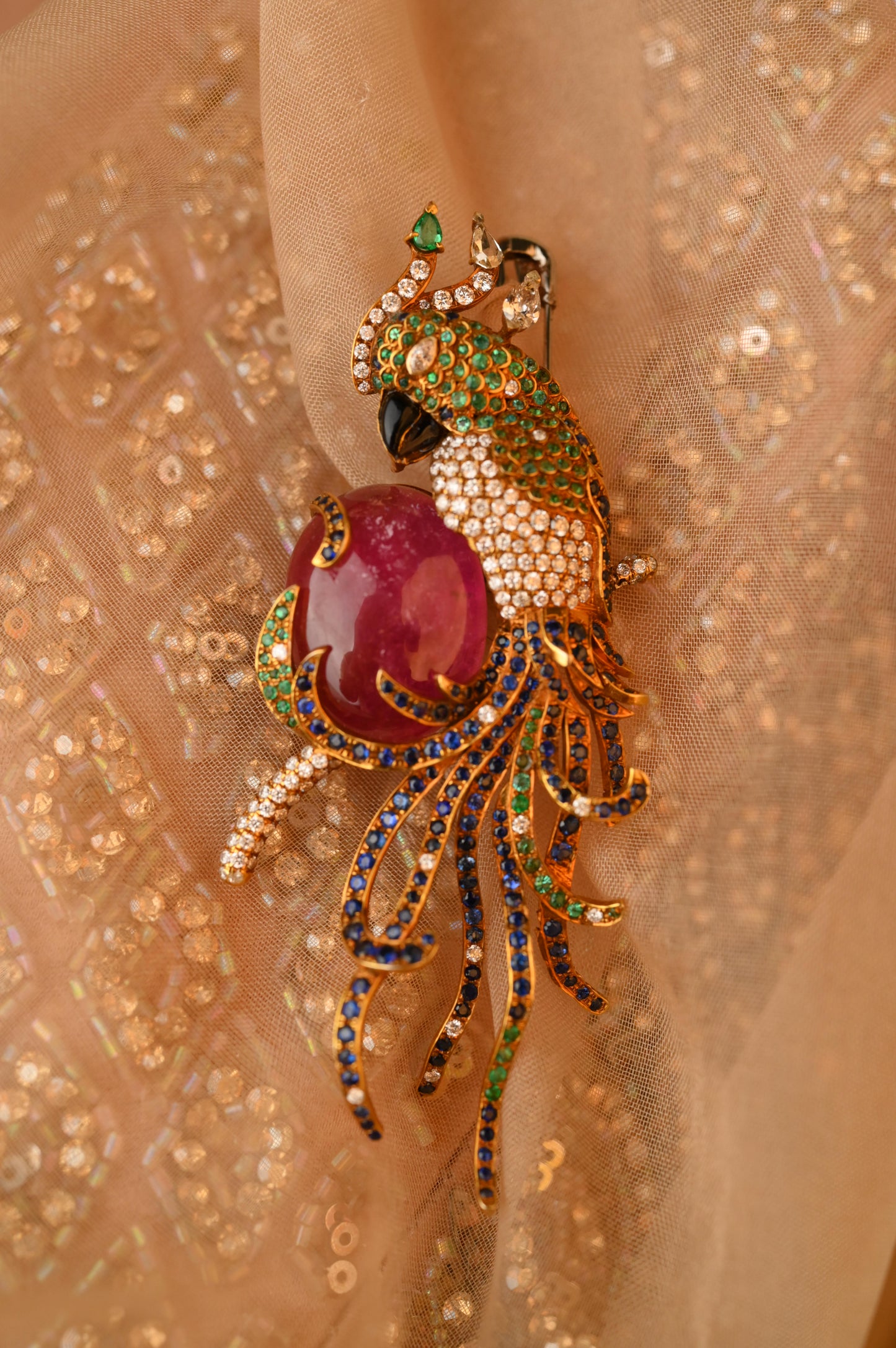 The Love of Mother Parrot (Brooch)