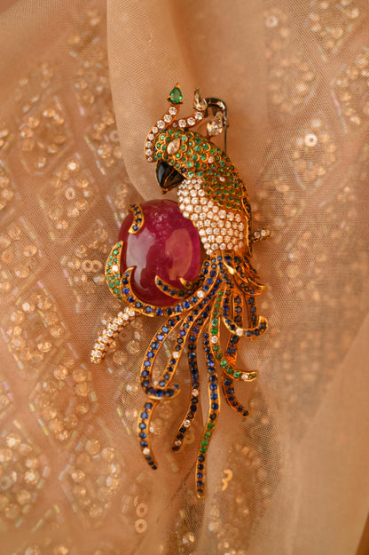 The Love of Mother Parrot (Brooch)