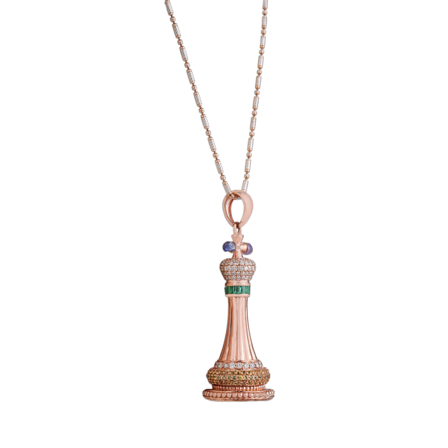 Rajprabha Polki  Chain Pendant – Luxury Bridal Jewellery | Jaipur Rajasthan Designer Polki Pendant