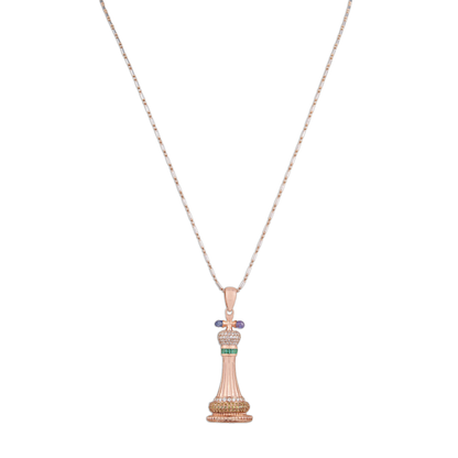 Rajprabha Polki  Chain Pendant – Luxury Bridal Jewellery | Jaipur Rajasthan Designer Polki Pendant