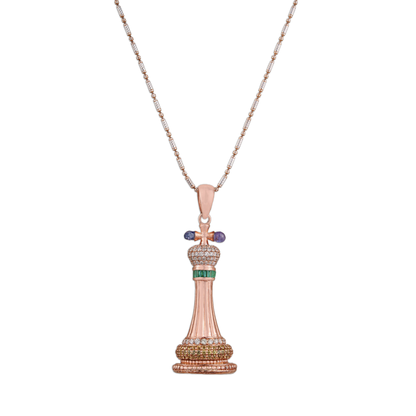 Rajprabha Polki  Chain Pendant – Luxury Bridal Jewellery | Jaipur Rajasthan Designer Polki Pendant