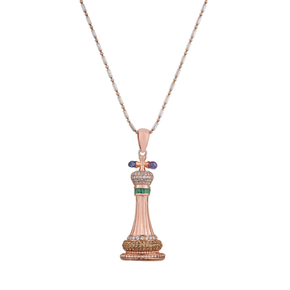 Rajprabha Polki  Chain Pendant – Luxury Bridal Jewellery | Jaipur Rajasthan Designer Polki Pendant