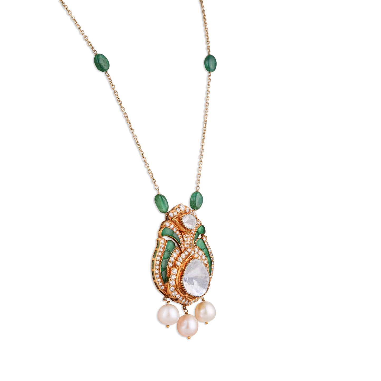 Rajsera Floral Pendant is a luxurious celebration of traditional Indian jewellery.