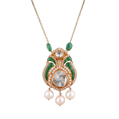 Rajsera Floral Pendant is a luxurious celebration of traditional Indian jewellery.