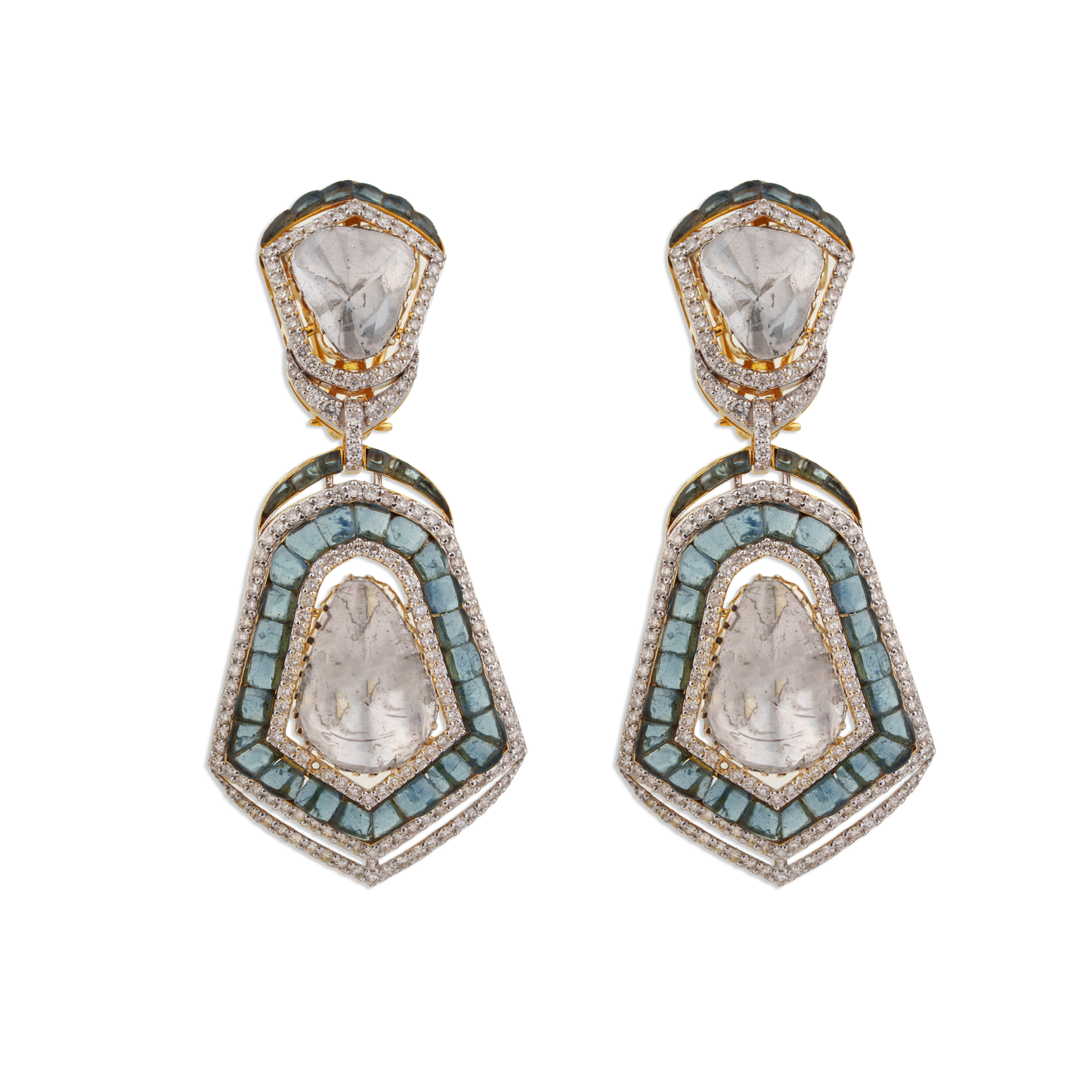 Suraiya Polki Earrings – 18K Gold Bridal Jewellery | Jaipur Rajasthan Heritage Wedding Design