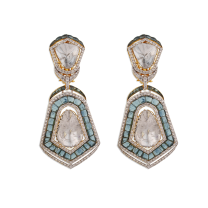 Suraiya Polki Earrings – 18K Gold Bridal Jewellery | Jaipur Rajasthan Heritage Wedding Design