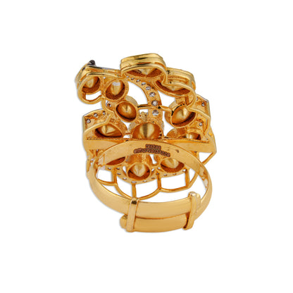 Bahar Scattered Polki Floral Ring | Natural Jaipur Polki Ring | Kala Johare
