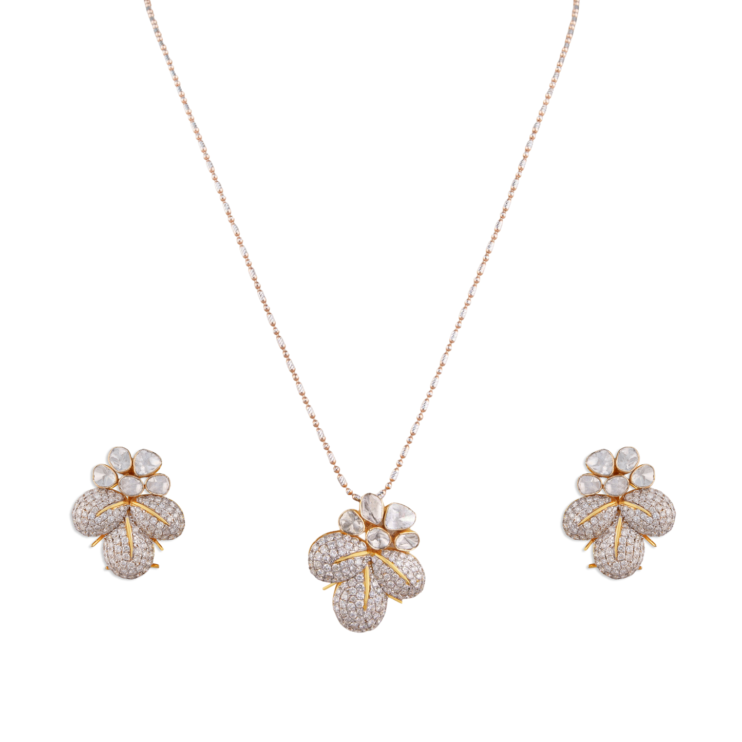 The Padmashree Polki Chain Pendant Diamond jewellery