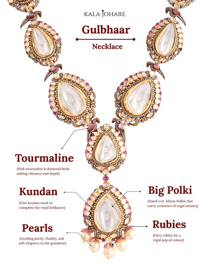 Gulbhaar Big Polki Necklace - Diamond jewellery