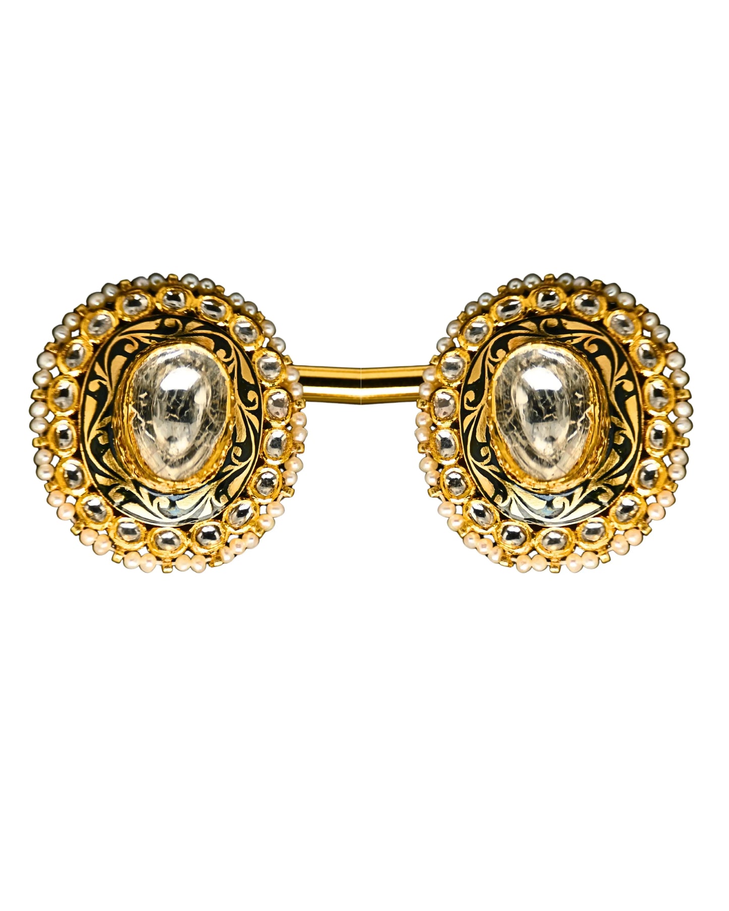 Brahana Gold Polki Choker - Kundan Polki Jewellery